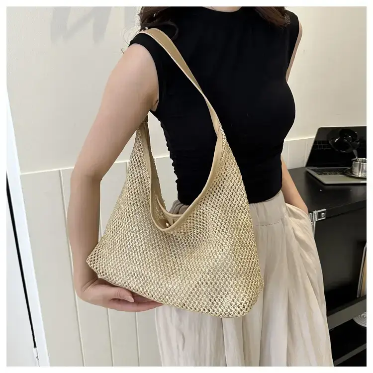 Straw Woven Shoulder Bag 2024 Summer Korean Style — feature 11