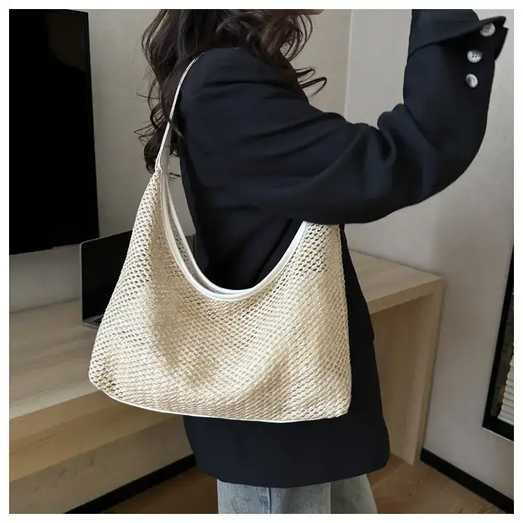 Straw Woven Shoulder Bag 2024 Summer Korean Style — feature 17
