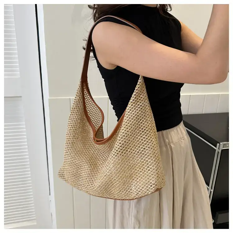 Straw Woven Shoulder Bag 2024 Summer Korean Style — feature 8