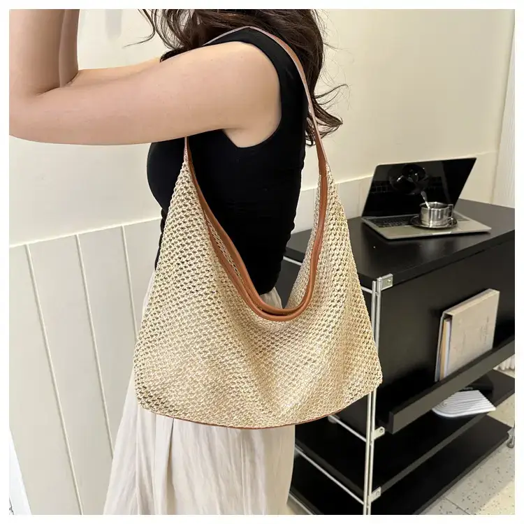 Straw Woven Shoulder Bag 2024 Summer Korean Style — feature 9