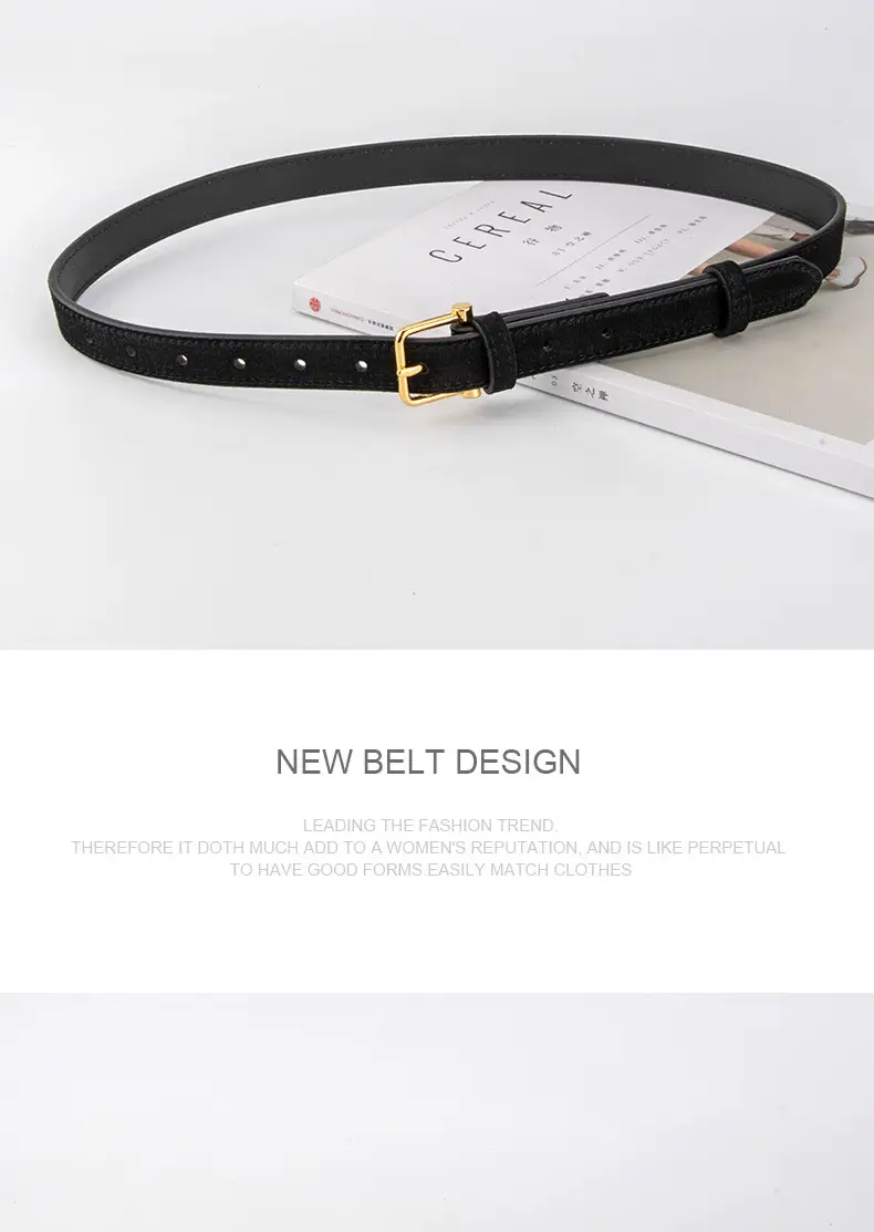 Red Frosted Genuine Leather Belt for Women — feature 12