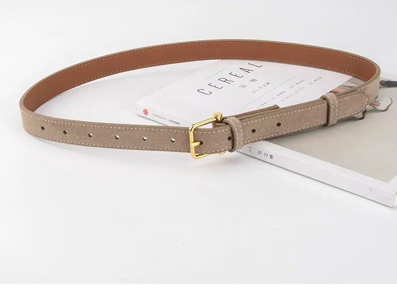 Red Frosted Genuine Leather Belt for Women — feature 15