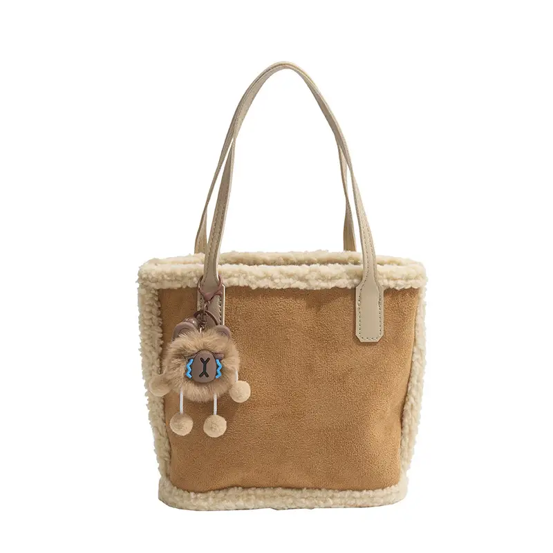 Lamb Wool Shoulder Bag Vintage Tassel Design