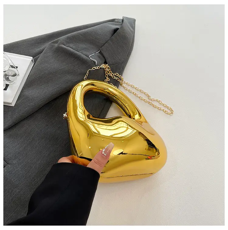 Gold Handbag with Mirror & Chain for Women — feature 21