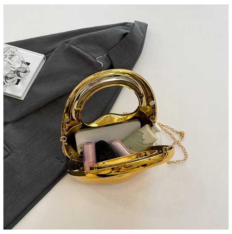 Gold Handbag with Mirror & Chain for Women — feature 23
