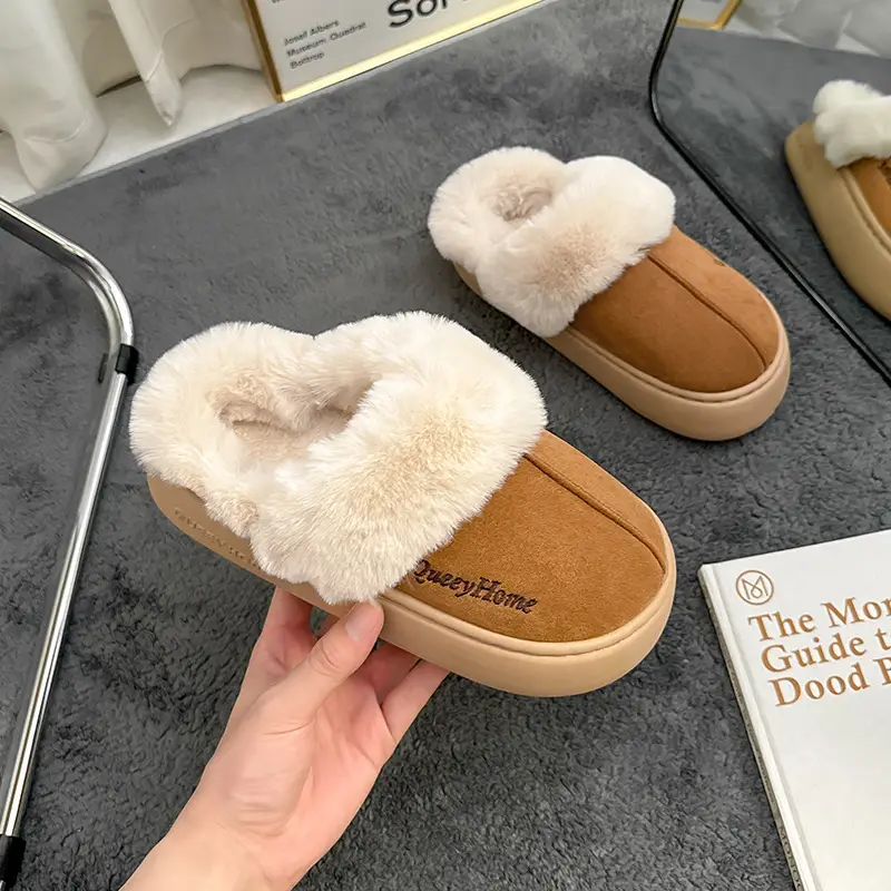 2025 New Style Closed-Toe Cotton Slippers for Women, Autumn and Winter Thick-Soled Non-Slip Flip-Top Indoor Home Warm Cotton Slippers for Men - Image 8