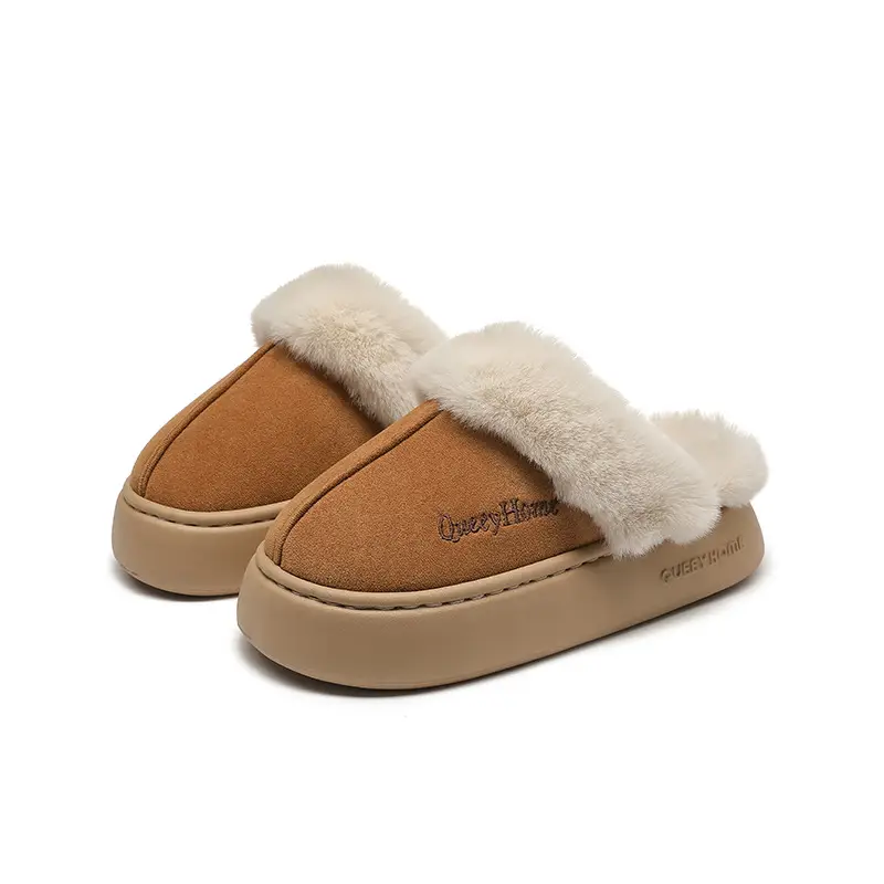 2025 New Style Closed-Toe Cotton Slippers for Women, Autumn and Winter Thick-Soled Non-Slip Flip-Top Indoor Home Warm Cotton Slippers for Men - Image 9