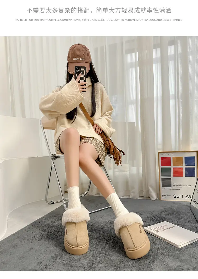 2025 New Style Closed-Toe Cotton Slippers for Women, Autumn and Winter Thick-Soled Non-Slip Flip-Top Indoor Home Warm Cotton Slippers for Men — feature 14