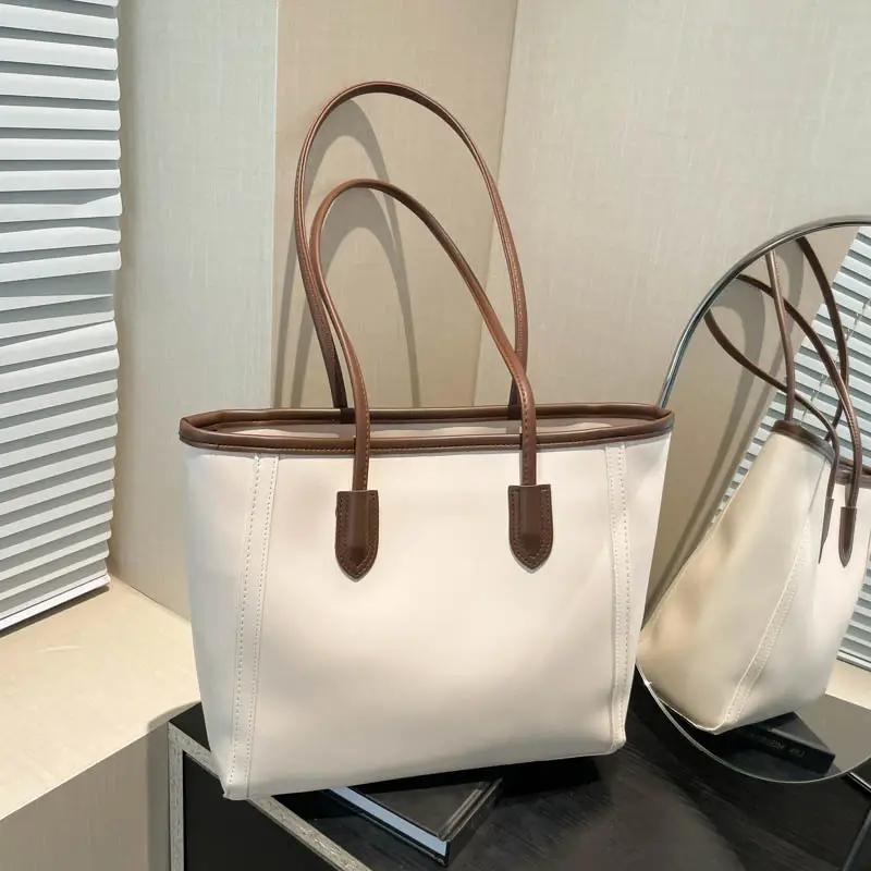 Vintage White Large Capacity Women's Tote Bag