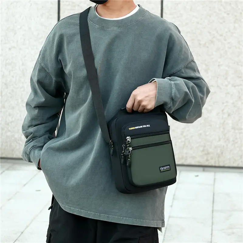 Men's Waterproof Crossbody Bag Green Black 2026 - Image 7