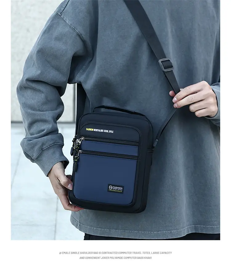 Men's Waterproof Crossbody Bag Green Black 2026 — feature 10