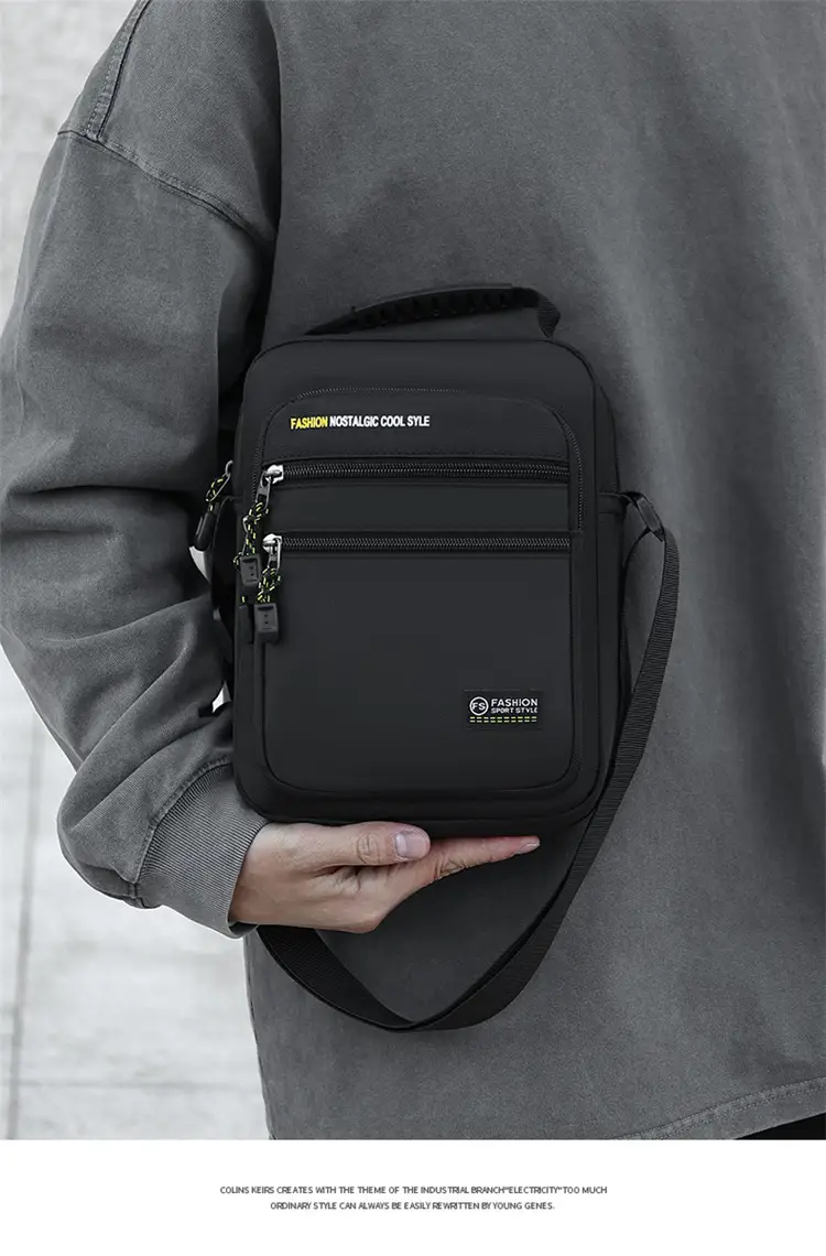 Men's Waterproof Crossbody Bag Green Black 2026 — feature 16