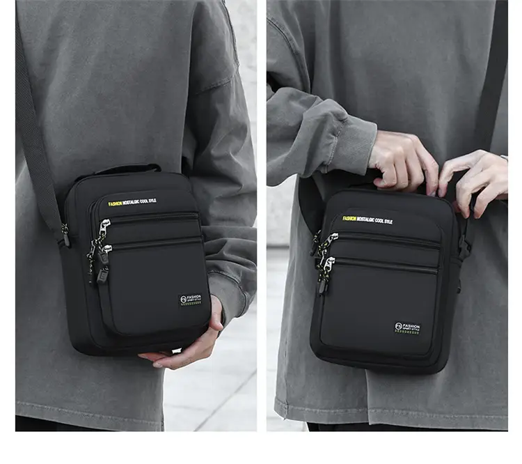 Men's Waterproof Crossbody Bag Green Black 2026 — feature 19