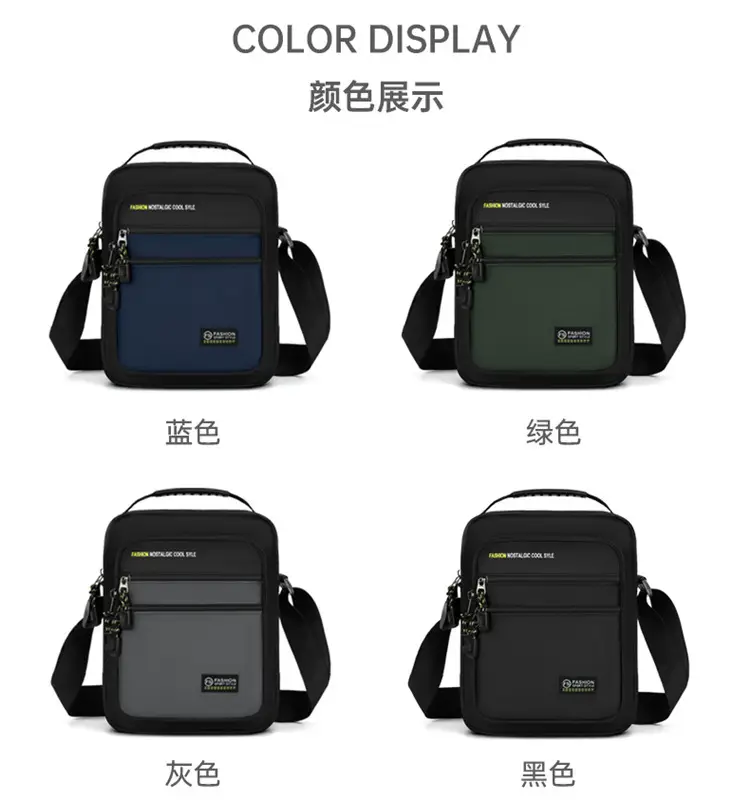 Men's Waterproof Crossbody Bag Green Black 2026 — feature 2