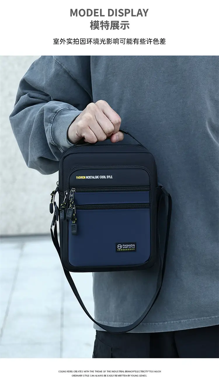 Men's Waterproof Crossbody Bag Green Black 2026 — feature 8