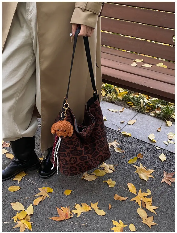 Leopard Print Shoulder Bag Brown New Fashion 2024 — feature 10