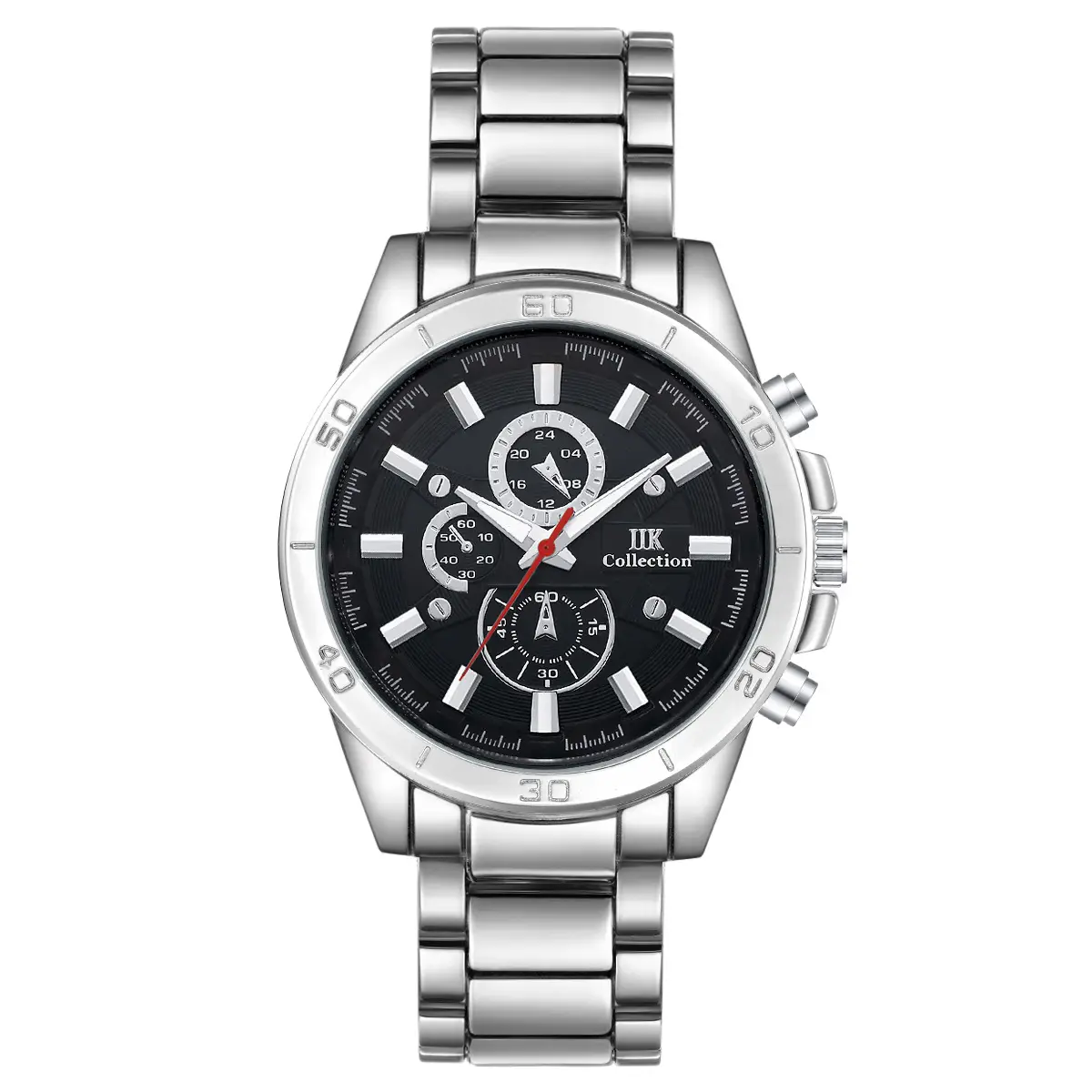 Men's Quartz Chronograph Watch Silver Alloy Waterproof - Image 2