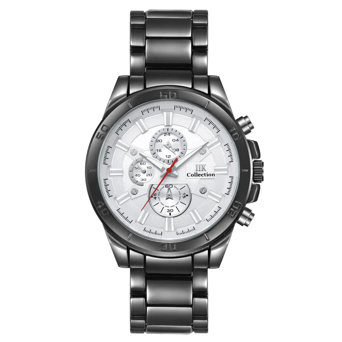 Men's Quartz Chronograph Watch Silver Alloy Waterproof - Image 4