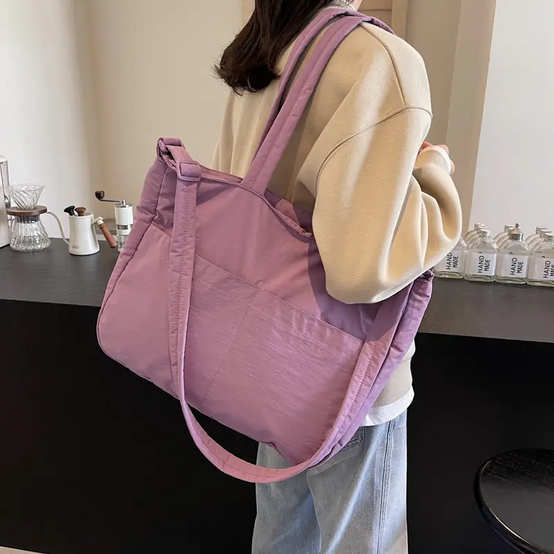 Light Pink Crossbody Tote Bag for Women Autumn Winter - Image 3
