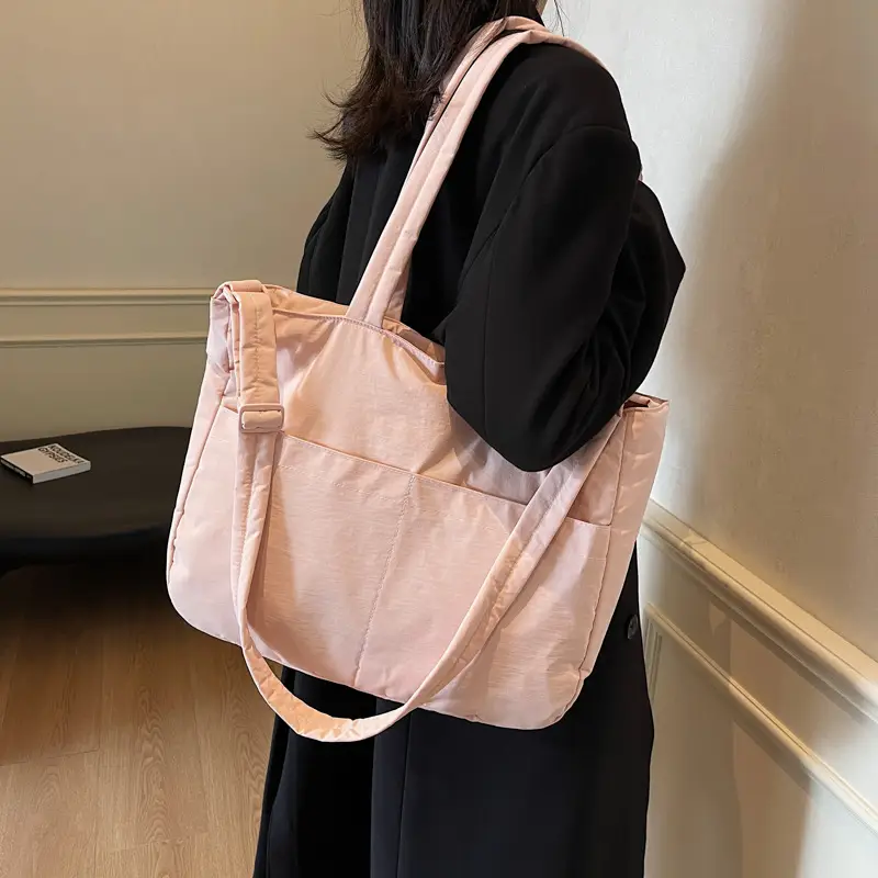 Light Pink Crossbody Tote Bag for Women Autumn Winter - Image 5