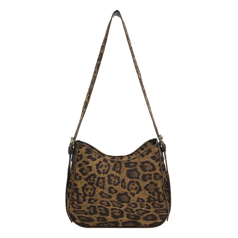 Leopard Print Women's Shoulder Bag 2024 Winter
