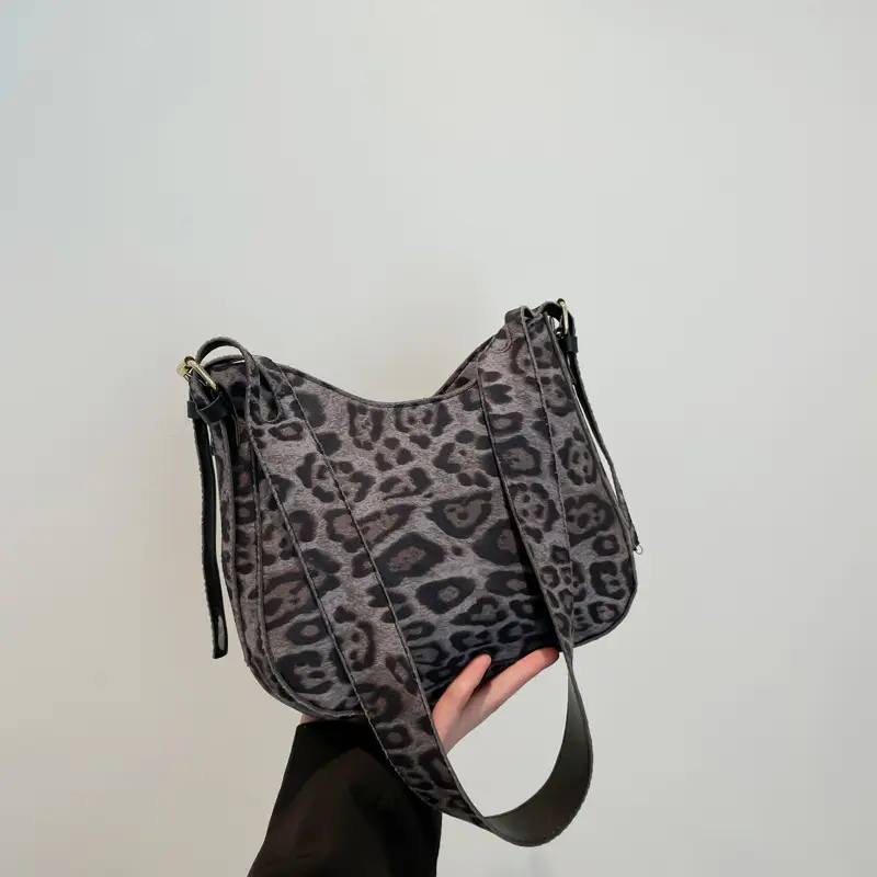 Leopard Print Women's Shoulder Bag 2024 Winter