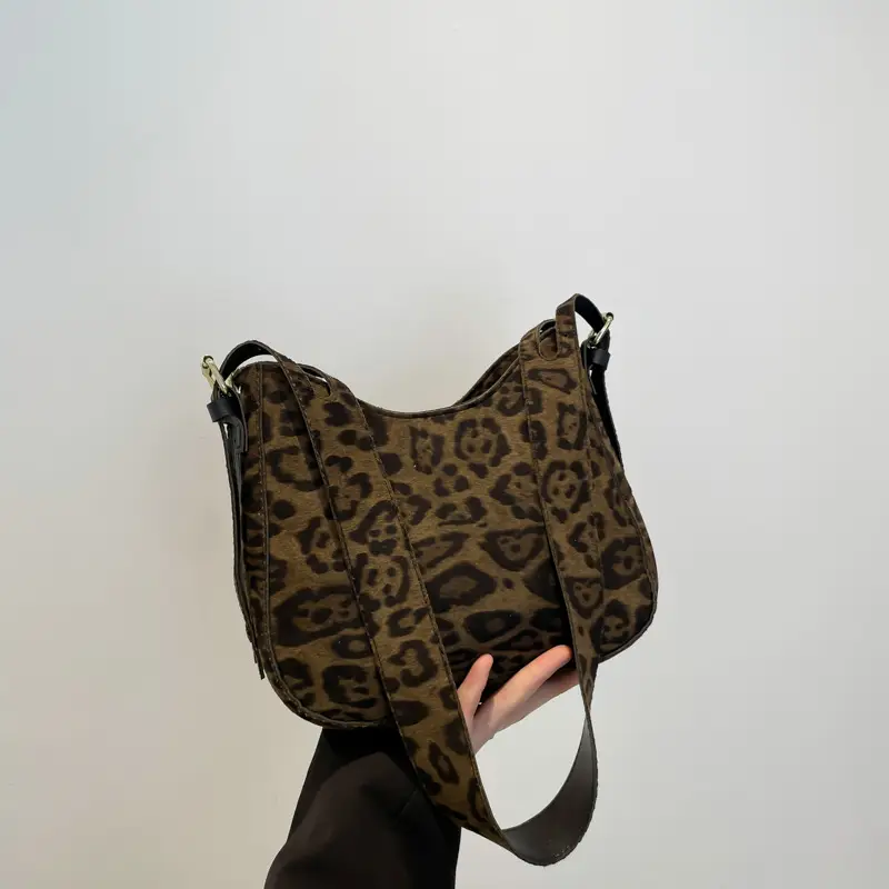 Leopard Print Women's Shoulder Bag 2024 Winter