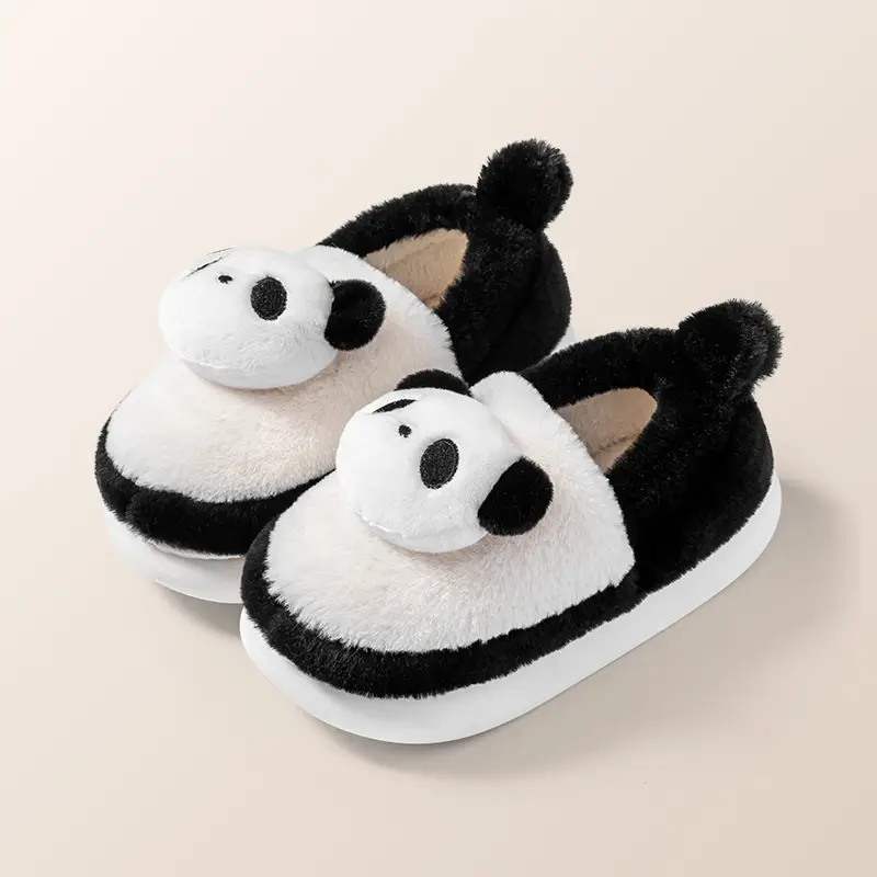 Autumn and winter cotton shoes women's moon thick bottom cute panda couples home shoes warm thick indoor Mao Mao cotton shoes wholesale - Image 7