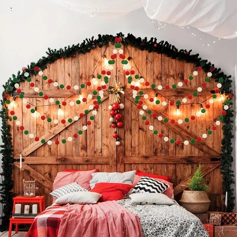 2 Meter Fur Ball String for Christmas Party Decoration - Image 4