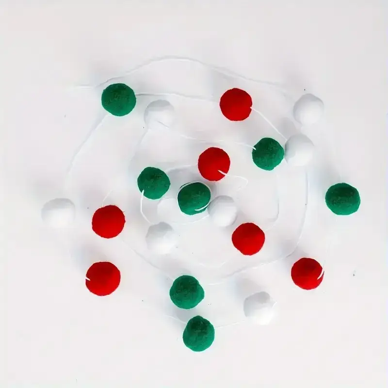 2 Meter Fur Ball String for Christmas Party Decoration - Image 5