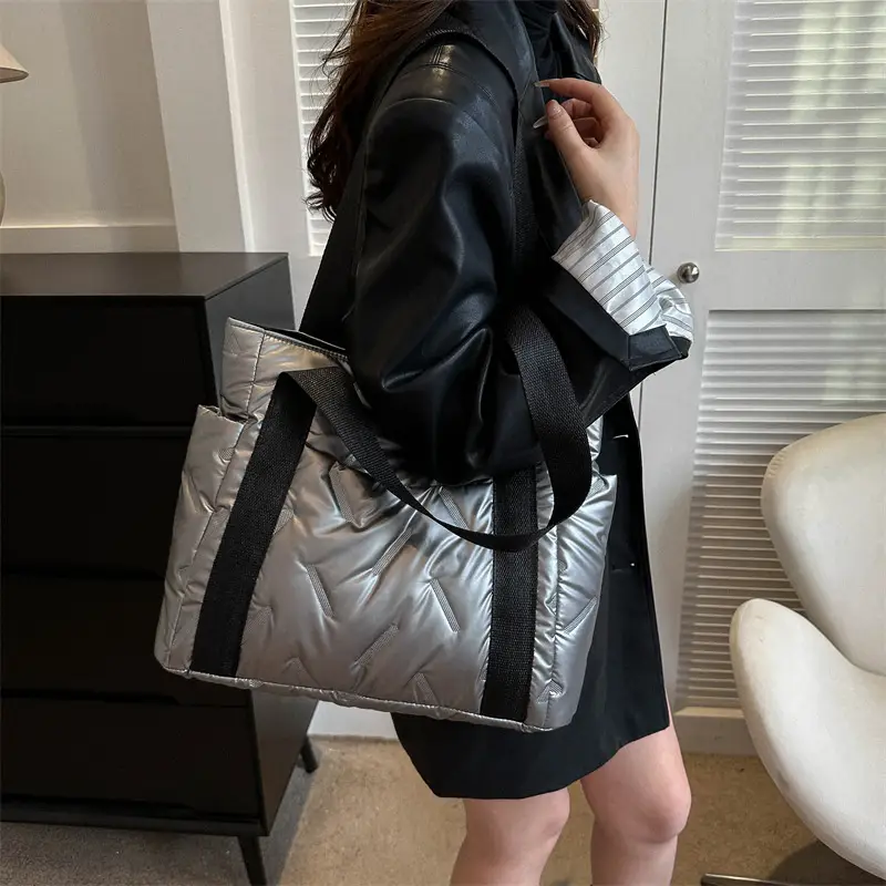 Black Korean Style Rhomboid Tote Bag for Women - Image 7
