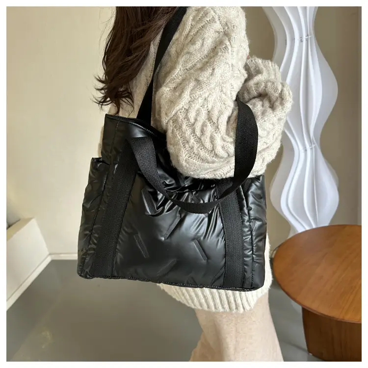Black Korean Style Rhomboid Tote Bag for Women — feature 13