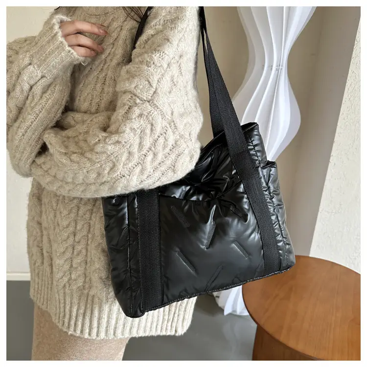Black Korean Style Rhomboid Tote Bag for Women — feature 14