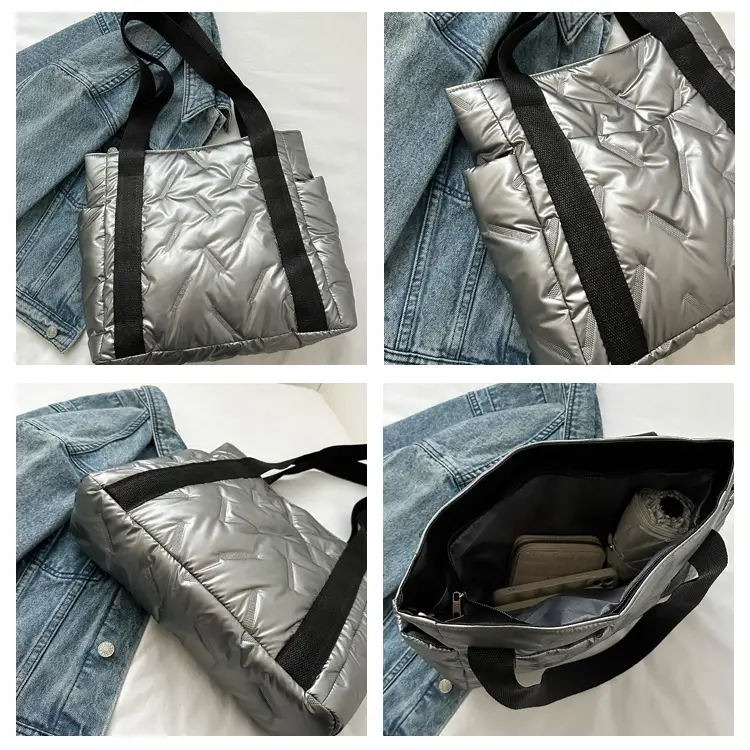 Black Korean Style Rhomboid Tote Bag for Women — feature 8