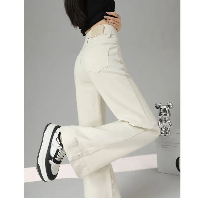 Women Wide Leg Jeans New Style 2024 White