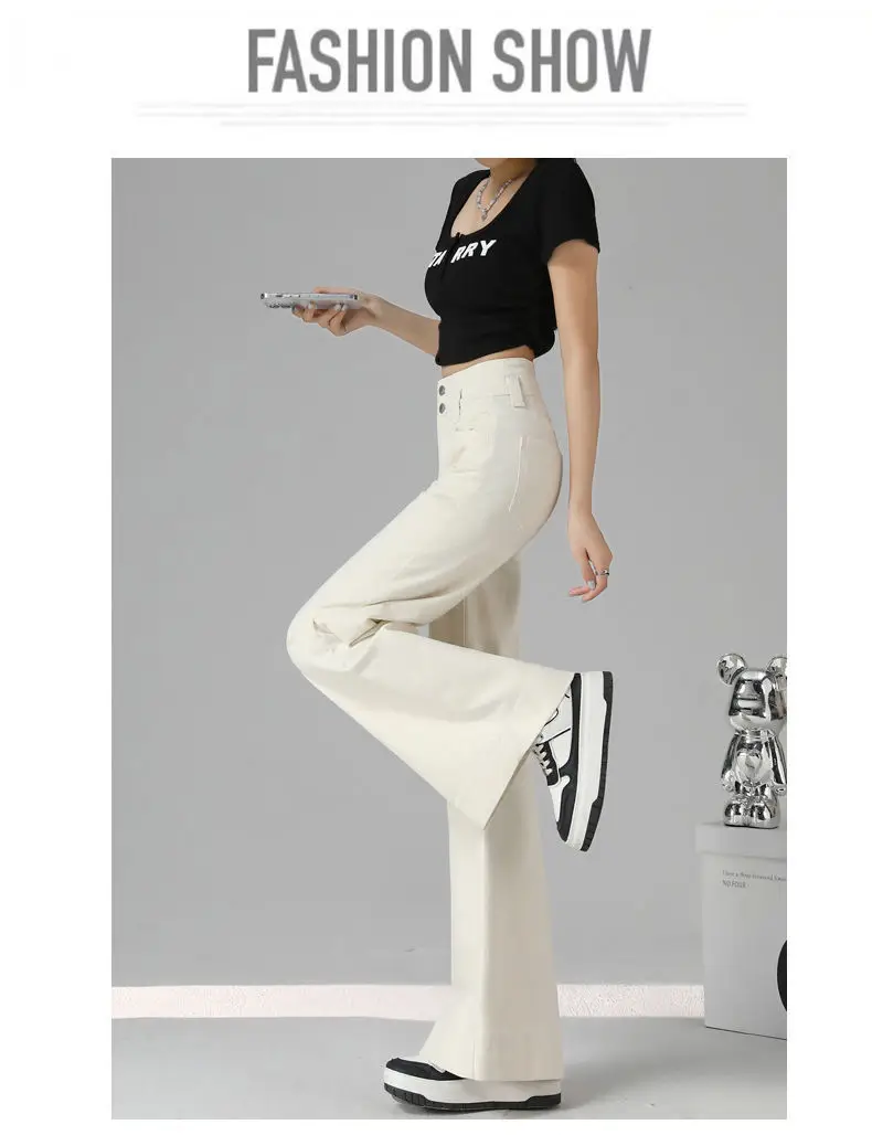 Women Wide Leg Jeans New Style 2024 White — feature 15
