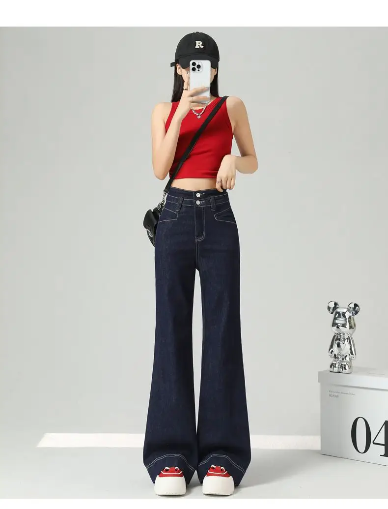 Women Wide Leg Jeans New Style 2024 White — feature 19