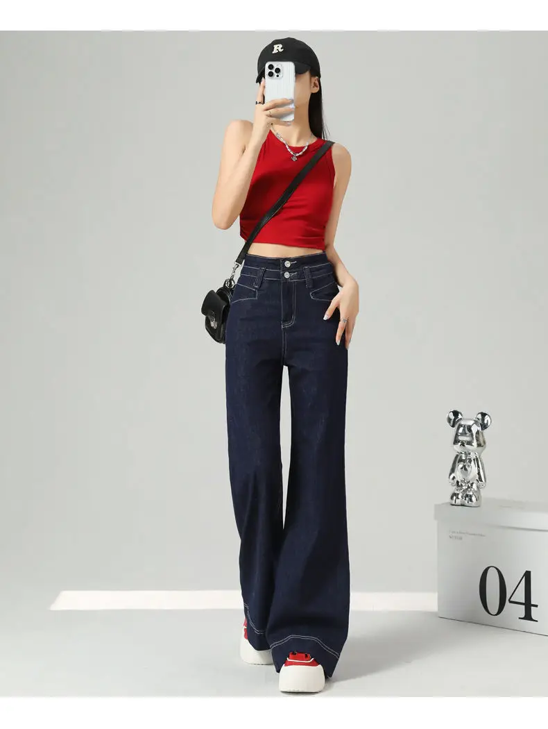 Women Wide Leg Jeans New Style 2024 White — feature 21