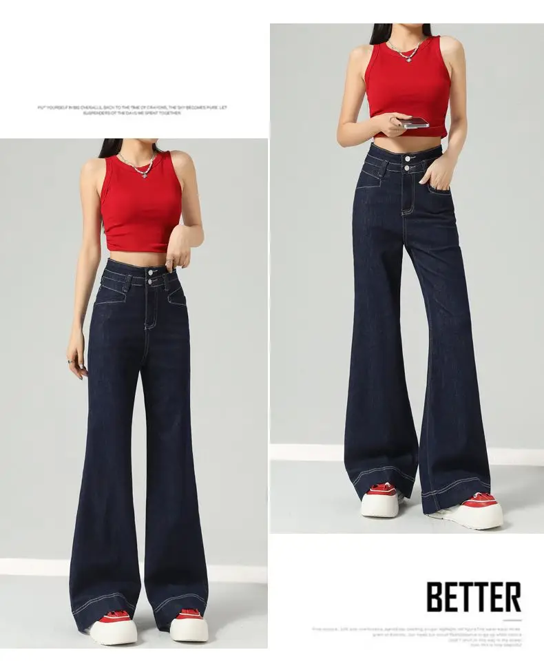 Women Wide Leg Jeans New Style 2024 White — feature 22