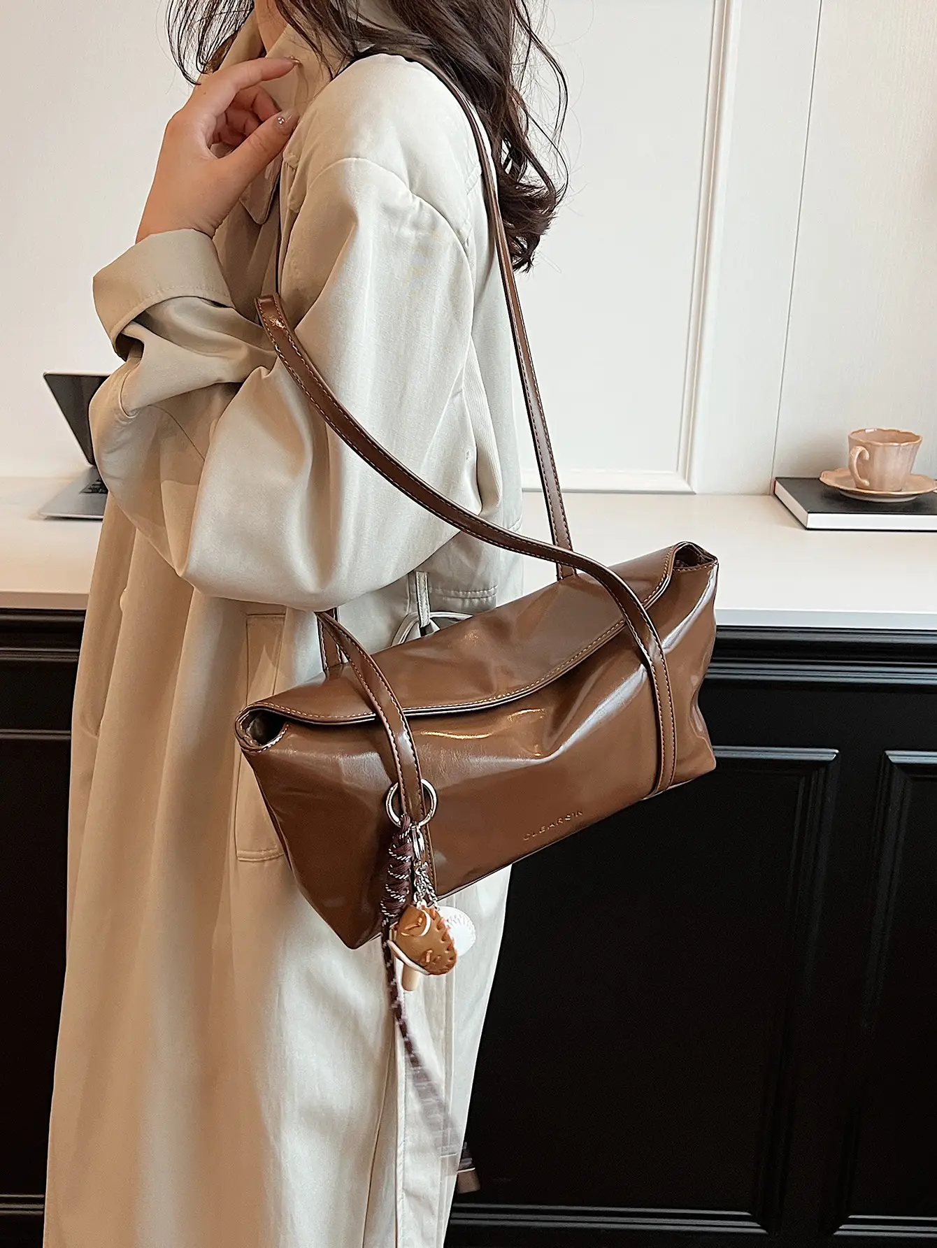 Black Korean Underarm Bag for Women 2024 - Image 7