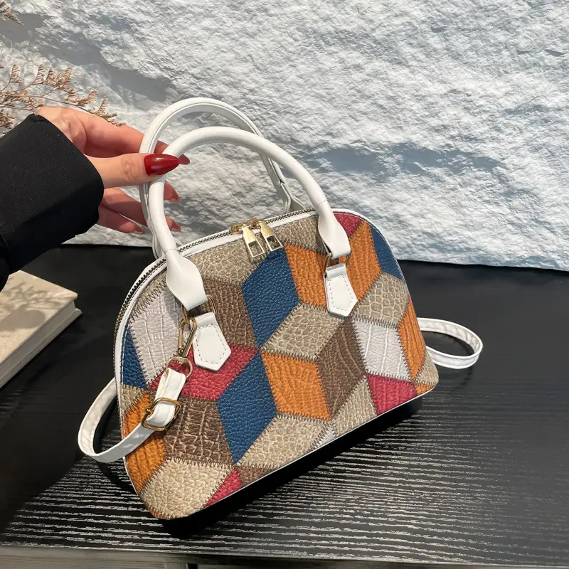 Women's Multi Color Geometric Crossbody Bag 2024 - Image 6