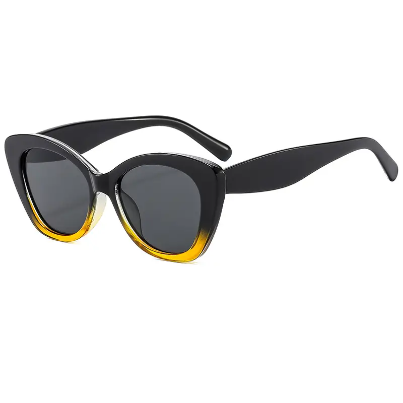 Women Black Cat's Eye Sunglasses Elegant Casual Fashion - Image 2