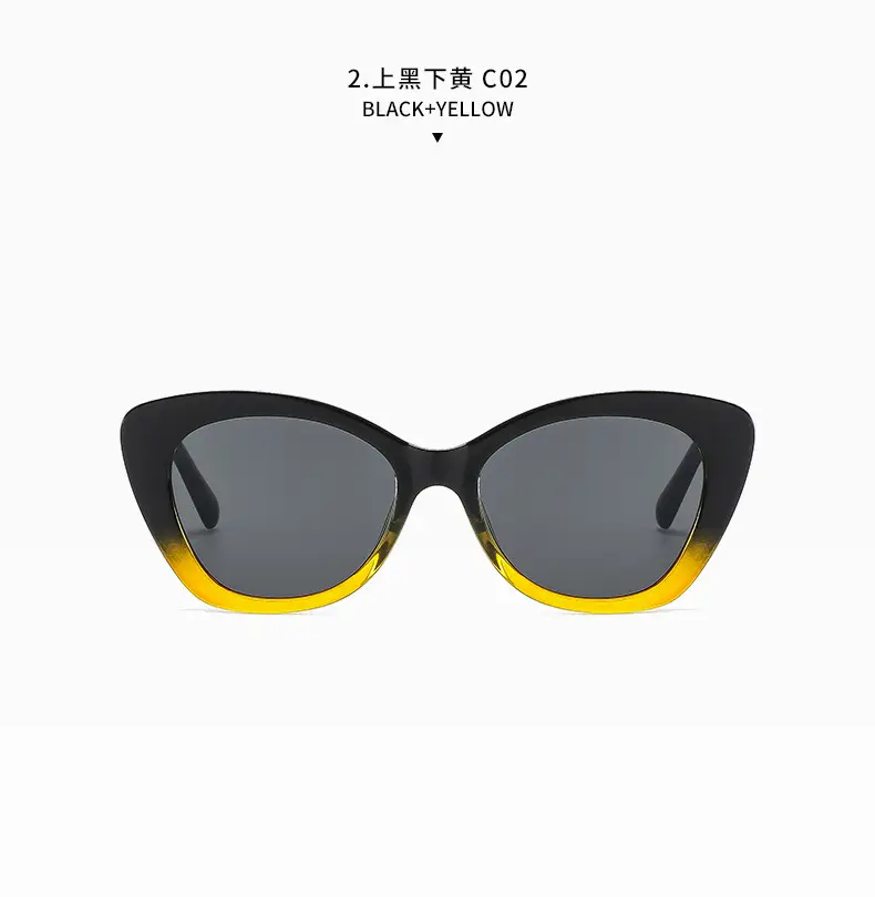 Women Black Cat's Eye Sunglasses Elegant Casual Fashion — feature 13