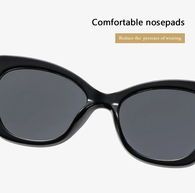 Women Black Cat's Eye Sunglasses Elegant Casual Fashion — feature 7