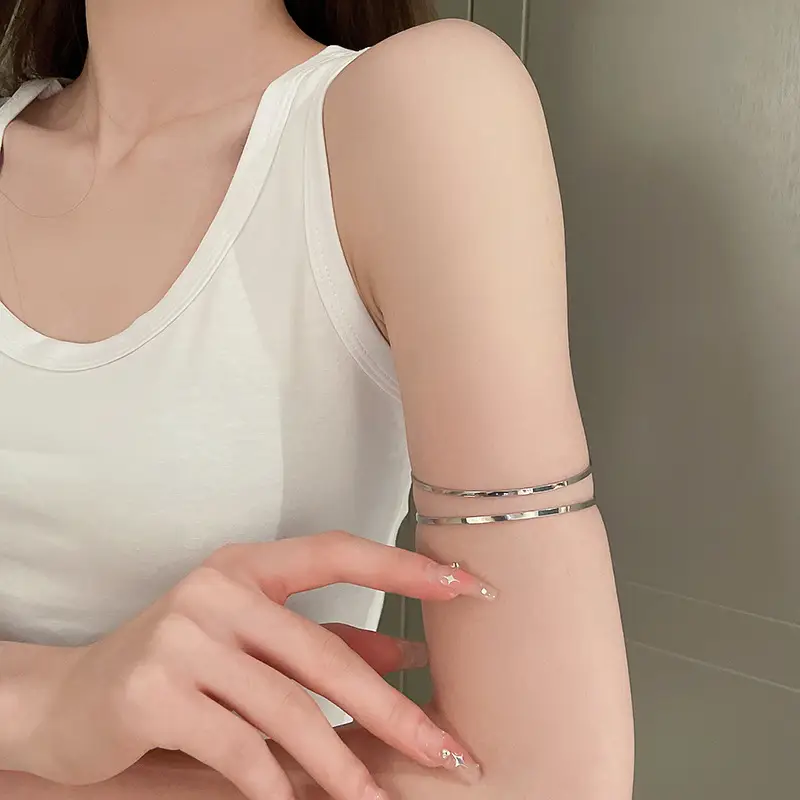 Cross-border European and American Open Arm Ring Bracelet Advanced Sense Niche Joker Bracelet Exaggerated Personality Fashion Jewelry Women Wholesale — feature 10