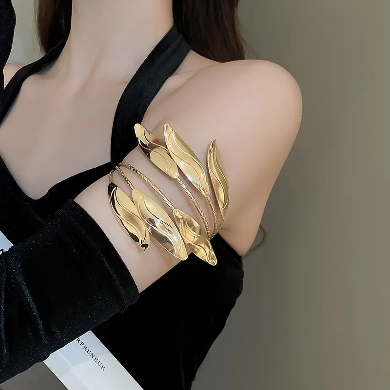 Cross-border European and American Open Arm Ring Bracelet Advanced Sense Niche Joker Bracelet Exaggerated Personality Fashion Jewelry Women Wholesale