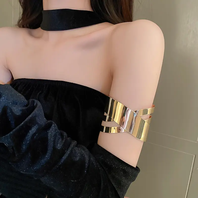 Cross-border European and American Open Arm Ring Bracelet Advanced Sense Niche Joker Bracelet Exaggerated Personality Fashion Jewelry Women Wholesale