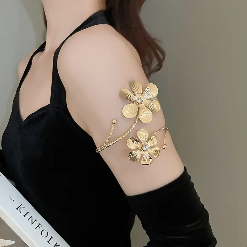 Cross-border European and American Open Arm Ring Bracelet Advanced Sense Niche Joker Bracelet Exaggerated Personality Fashion Jewelry Women Wholesale