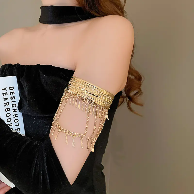 Cross-border European and American Open Arm Ring Bracelet Advanced Sense Niche Joker Bracelet Exaggerated Personality Fashion Jewelry Women Wholesale