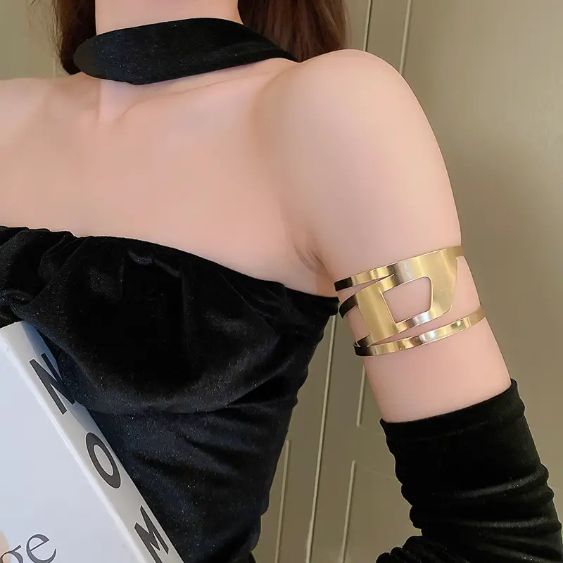 Cross-border European and American Open Arm Ring Bracelet Advanced Sense Niche Joker Bracelet Exaggerated Personality Fashion Jewelry Women Wholesale